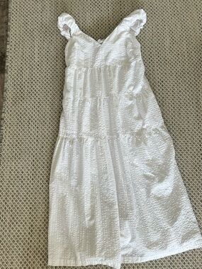 Old Navy White Smocked Maxi Dress